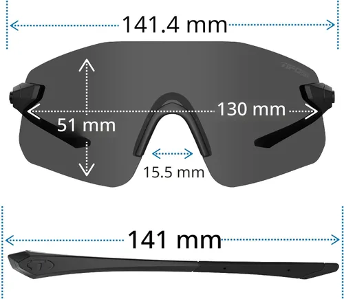 Vista 2 de Tifosi Vogel SL Sport Gafas de Sol Deportivas para Hombres y Mujeres - Ideales para Béisbol, Ciclismo, Cricket, Golf, Senderismo, Correr