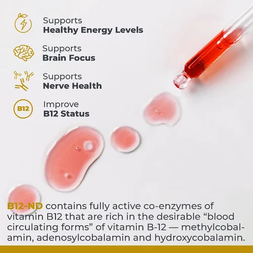 Vista 4 de Premier Research Labs B12-ND - Líquido de vitamina B12, vitaminas B12, gotas B12, tintura B-12 con metilcobalamina, adenosilocobalamina