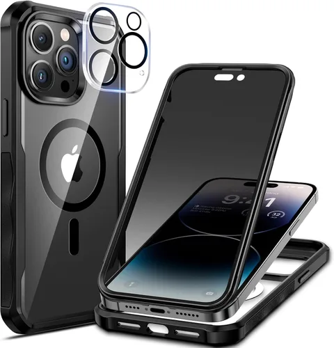 Vista 14 de seacosmo para iPhone Air Funda, Carcasa Completa con Protector de Privacidad de Vidrio Templado 9H Integrado y Protector de Lente de Cámara