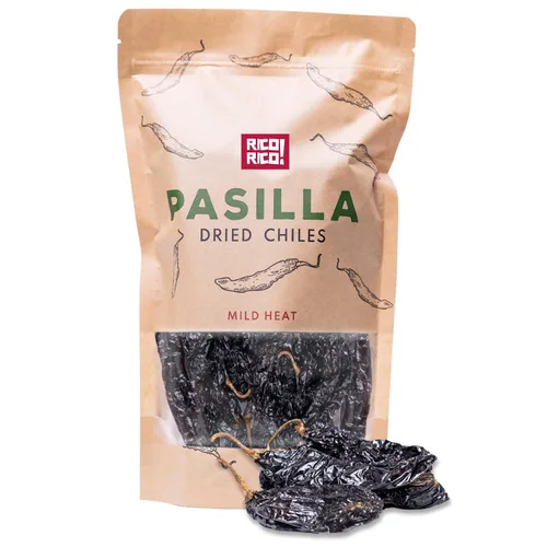Vista 12 de RICO RICO - Chiles anchos secos, 16 onzas, chiles secos de primera calidad, ideales para salsa Birria, mole mexicano, enchiladas, salsas, pozole