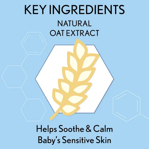 Vista 4 de Aveeno Baby Toallitas sensibles con aloe y extracto de avena natural para cara, parte inferior, manos y cuerpo, pH equilibrado, hipoalergénico