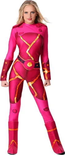 Vista 4 de Disfraz de lava para adultos, uniforme de Lavagirl para mujer
