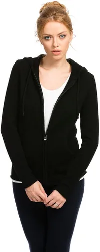 Vista 3 de Citizen Cashmere Women's Wool Zip Hoodie 100% Tibetan Yak Wool Long Sleeve Front Pockets Drawstring Womens Light Brown