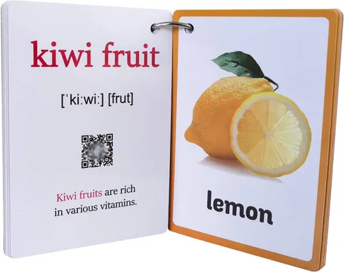 Vista 6 de 21 unids/set fruta niños regalos inglés tarjetas flash tarjeta de bolsillo educativo aprendizaje bebé juguetes para niños pre-jardín de infantes