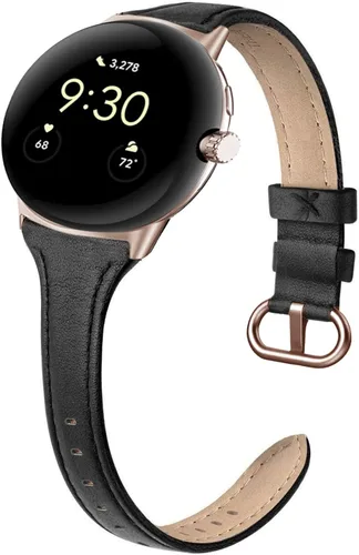 Vista 10 de Bandas de cuero compatibles con Google Pixel Watch 4/3 de 41 mm/Banda de cuero para Google Pixel Watch 4 2 3 1 de 41 mm para mujeres Compatible