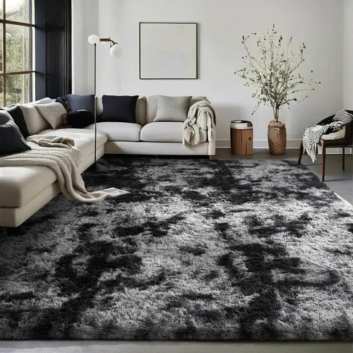 Vista 185 de Ophanie - Alfombras para sala de estar, antideslizante y suave, de felpa grandes y peludas para dormitorio, peludas para niños y niñas, decoración