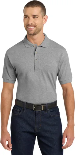 Vista 13 de Port Authority Polo piqué de algodón pesado unisex Negro