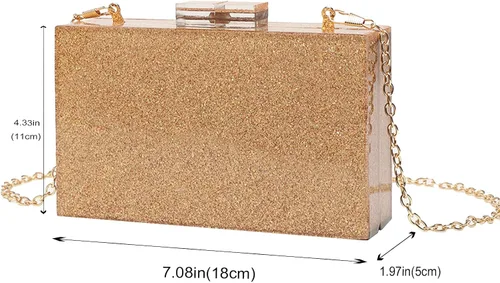 Vista 6 de LETODE Bolsos de mano de acrílico, bolso de plexiglás para mujer