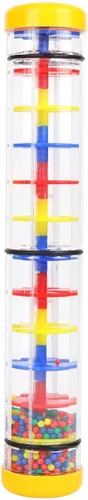 Vista 10 de Rainmaker - Mini palo de lluvia de 8 pulgadas para bebés, tubo de sonajero, palo de lluvia, agitador de música, instrumento auditivo sensorial