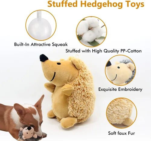 Vista 4 de CPYOSN Juguetes Chirriantes para Perros, Juguetes de Peluche Rellenos Crujientes Duraderos para Masticar para Perros, para la Dentición