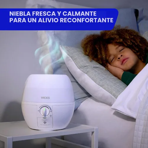 Vista 4 de Vicks Humidifier 3-in-1 SleepyTime Cool Mist Humidifier for Nursery, White
