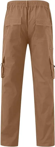 Vista 6 de GDJGTA Pantalones cargo para hombre, pantalones casuales para hombre, pantalones deportivos de algodón para senderismo, trabajo al aire libre