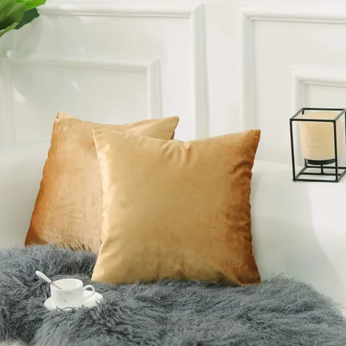 Vista 36 de Home Brilliant Funda de cojín decorativa para el hogar, en terciopelo, para sofá, silla, cama.