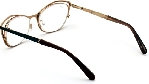 Vista 4 de Gafas de lectura con marco óptico Cateye de alta calidad para mujer, lectores de metal a la moda