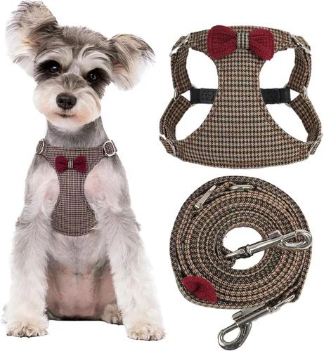 Vista 10 de Arnés sin tirones XS para perro con correa multifunción para perro, chaleco arnés suave y ajustable para mascota sin ahogo a prueba de escape