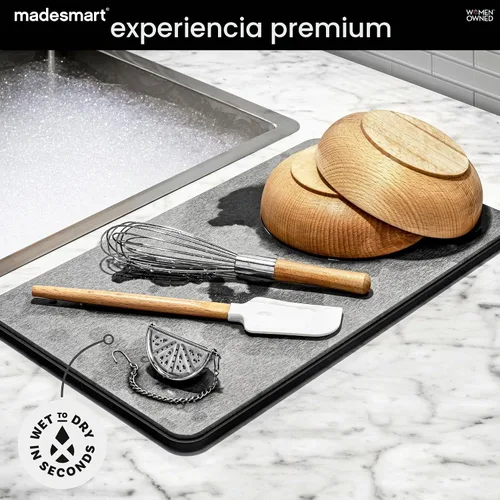 Vista 2 de madesmart Tapete para platos de piedra de secado de carbono