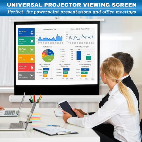 Vista 4 de Pyle Soporte de trípode portátil para proyector, pantalla de proyección móvil, transporte ligero y duradero, sistema de montaje fácil de tirar