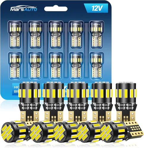 Vista 8 de Marsauto - Bombillas LED 194 amarillo ámbar para luz interior, mapa, 168 2825 W5W T10, para repuesto, superbrillantes, para auto, luz de cortesía
