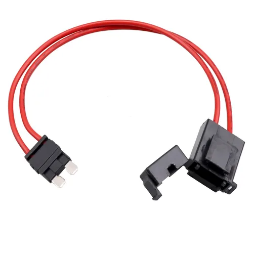 Vista 4 de Compatible 2Pcs 32V 16 AWG Specialized Car Fuse Holder Connector 30A, Standard ATO Blade Type Holder for ATM Fusebox Panels, with 30AMP Fuses,11.5