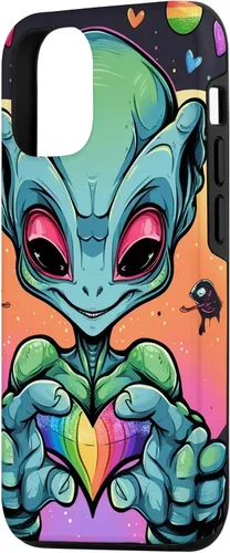 Vista 2 de iPhone 15 Alien LGBT Funny Gaylien para el Mes del Orgullo Caso