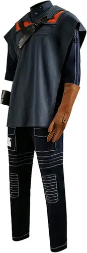 Vista 2 de GLEST Disfraz de Cal Kestis de la orden caída, disfraz de Jedi, uniforme para hombre, Halloween