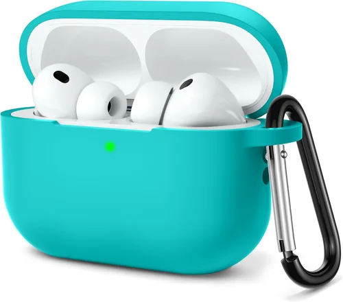 Vista 27 de Lerobo - Funda protectora completa de silicona suave para AirPods Pro 3 Rojo