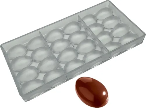Vista 9 de Molde de policarbonato para huevos de Pascua, forma de huevo de avestruz, molde de caramelo, 5.5 in de largo