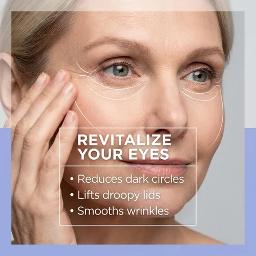 Vista 3 de Revitaliza tus ojos: crema antienvejecimiento para ojeras, arrugas e hinchazón complejo de péptidos Haloxyl Lift Aprieta las tapas caídas Argireline