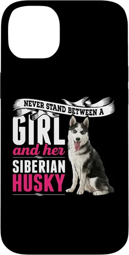 Vista 15 de iPhone 16 Never Stand Between A Girl And Her Siberian Husky Dog Case