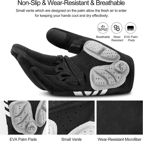 Vista 9 de INBIKE - Guantes para bicicleta de montaña MTB, categoría BMX, categoría ATV, todoterreno, DH, de descenso, para ciclismo, carretera, carreras