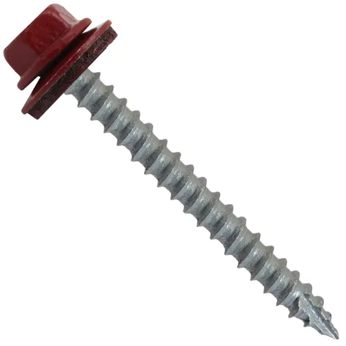 Vista 186 de TORNILLOS PARA TECHOS DE METAL #14: (250) Tornillos x 1" ABC GRIS Tornillo para techo de chapa metálica con cabeza hexagonal y arandela.