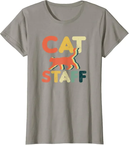 Vista 53 de Cat Servant Design Vintage Retro Staff Gift T-Shirt for Men Women