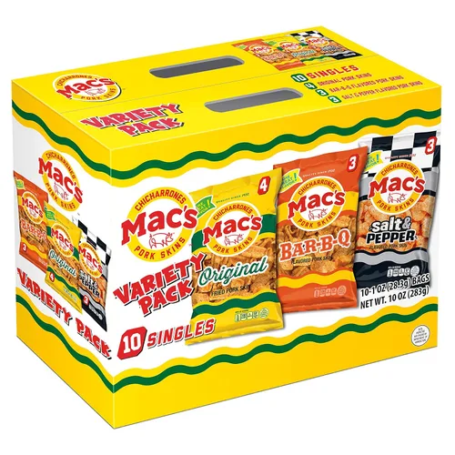 Vista 4 de Mac's Pieles de cerdo al rojo vivo, 5 onzas (paquete de 8)