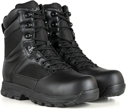 Vista 8 de LA Police Gear LAPG Sector - Botas impermeables con cremallera lateral para hombre, 8 pulgadas, transpirables y cómodas, tácticas, para senderismo
