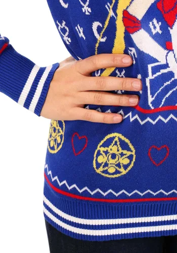 Vista 7 de FUN.COM Sailor Moon Fair Isle - Suéter feo de Navidad para adultos