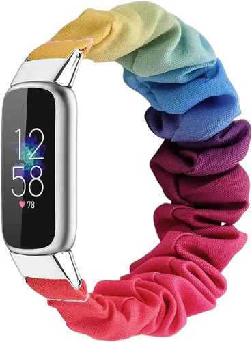 Vista 8 de Correas elásticas compatibles con Fitbit Luxe Bands, pulsera elástica de tela suave de repuesto para Fitbit Luxe Fitness Tracker, pequeña/grande