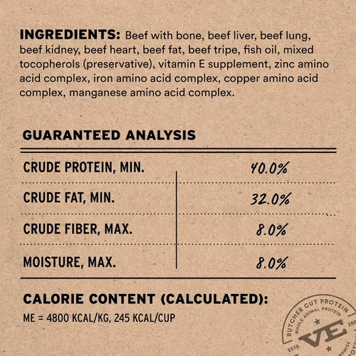 Vista 3 de Vital Essentials - Comida para perros liofilizada cruda, trocitos crujientes de carne de res Comida completa o mezcladora Comida para perros