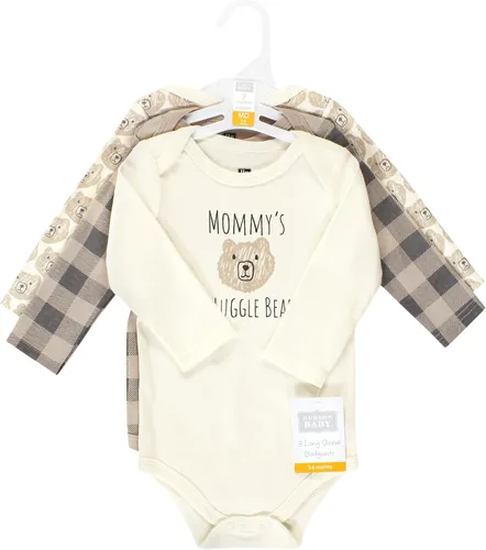 Vista 47 de Hudson Baby Body unisex de algodón de manga larga para bebé, leopardo rosa rojo