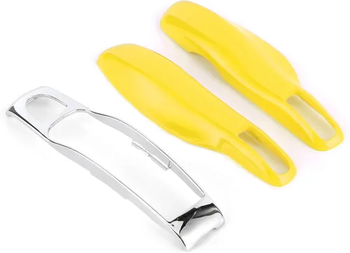 Vista 7 de Fydun Funda protectora para llavero, 3 piezas, funda protectora para llavero remoto (amarillo+plata)