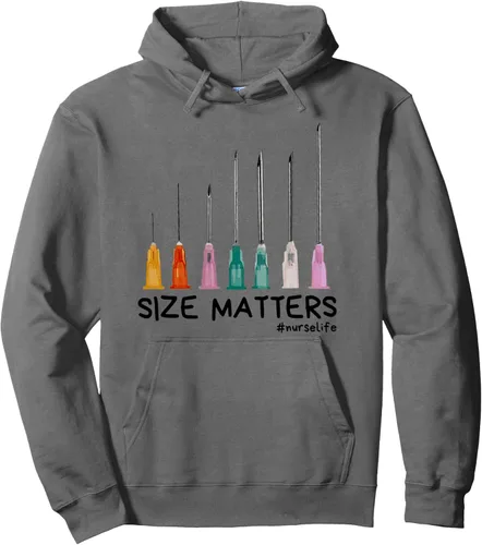 Vista 9 de Needle Size Matters Sudadera con capucha divertida de enfermería CNA Nurse Life, Negro