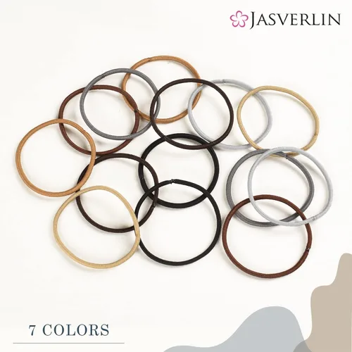 Vista 7 de JASVERLIN Ligas pequeñas para el cabello, elásticos sin daños, sin tirones, bandas trenzadas para mujeres y niñas, accesorios para corbatas finas a