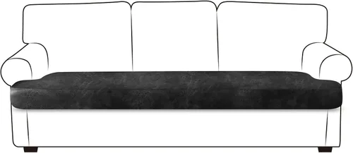 Vista 46 de ANARACHON Fundas de cojín de sofá con aspecto de cuero, juego de fundas de asiento de sofá, protector de muebles para sillón seccional, sofá biplaza
