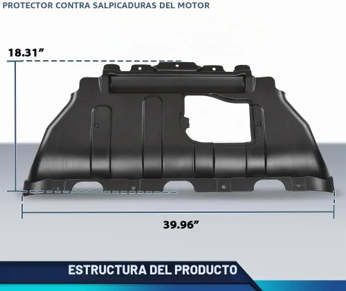 Vista 5 de PIT66 Protector contra salpicaduras de motor delantero compatible con Dodge Durango 2011-2024 / Jeep Grand Cherokee Summit 2021 55079191AE
