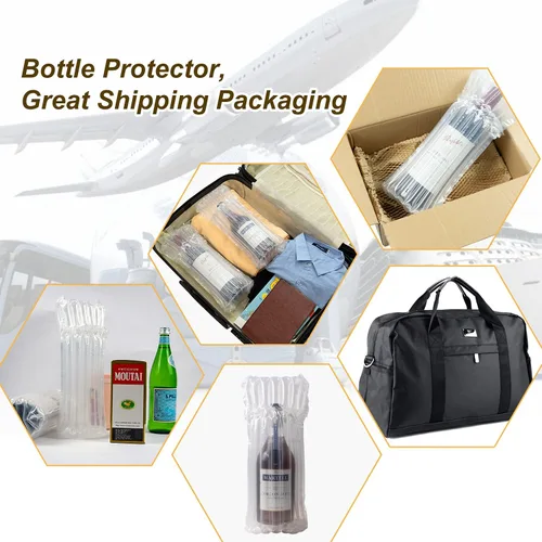 Vista 9 de Bolsas protectoras para botellas de vino, equipaje para viajes en avión, paquete de 18 unidades inflables, para envío de botellas de licor, embalaje