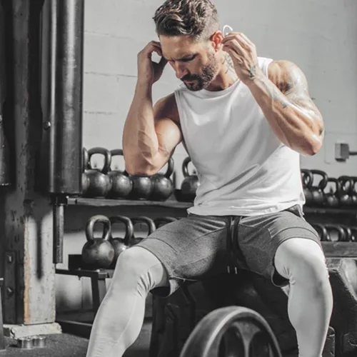 Vista 5 de Camiseta de tirantes para hombre, corte muscular, lados abiertos, culturismo, gimnasio, entrenamiento, Stringer