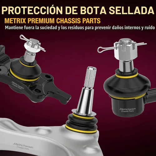 Vista 4 de Metrix Premium Chassis Parts - Kit de 4 piezas de extremos de barra de acoplamiento frontal exterior e interior compatible con Nissan Pathfinder