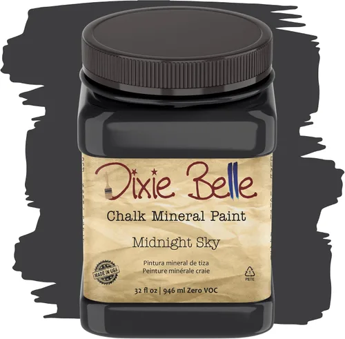 Vista 107 de Pintura para muebles con acabado de tiza Dixie Belle Paint Company - Amatista (4oz) - Pintura mineral de tiza chic púrpura profundo mate