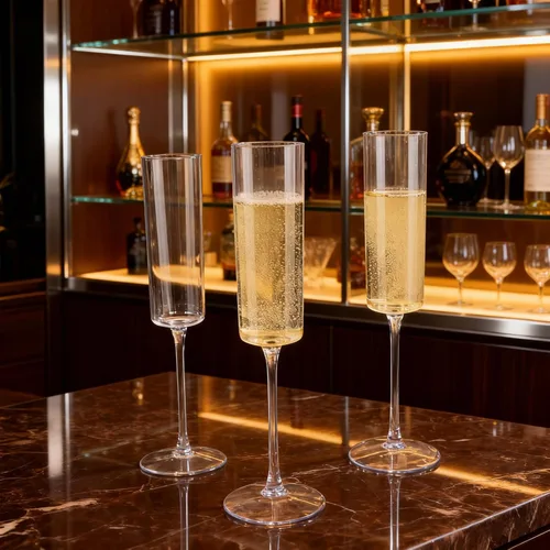 Vista 9 de Ciaell - Juego de 24 copas de champán de plástico para bodas, cumpleaños 6 oz Clear Square Toasting Cups, Heavy Duty Plastic, Champagne Mimosas