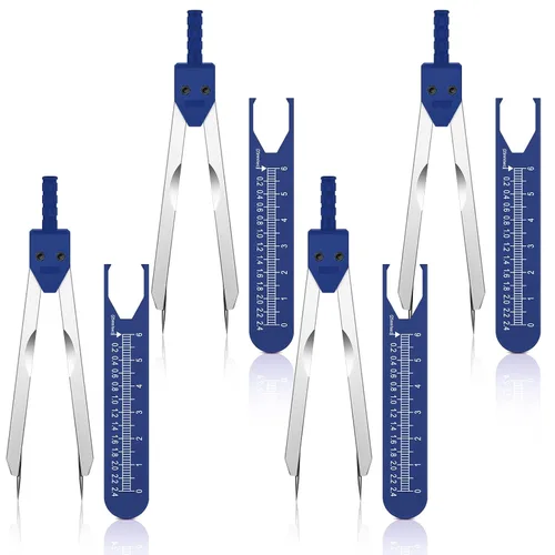 Vista 17 de Frienda 2 piezas de calibrador de ECG calibradores ECG herramienta de medición con regla electrocardiograma divisor de dibujo para enfermería (negro)