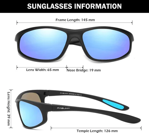 Vista 14 de Gafas de sol deportivas polarizadas para hombres, ciclismo, conducción, pesca, protección UV400